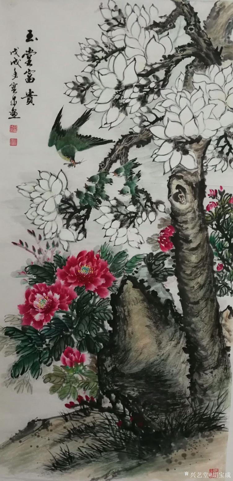 胡宝成国画作品《玉堂富贵》【图0】