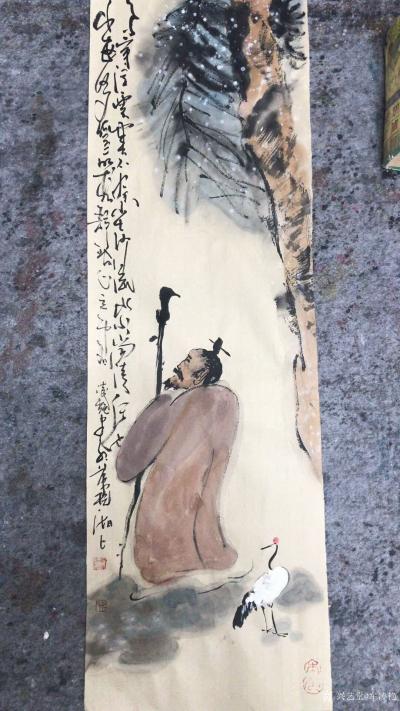 牟凌艳日记-国画写意人物画“鸟穿浮云云不惊,沙沉流水水尚清。任他尘世多喧嚣,静我凡心立功名”【图4】