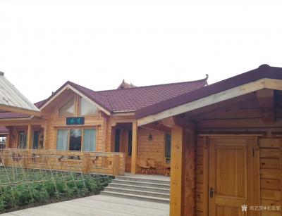 王立军收藏-大庆净觉寺方丈会客室（随缘居）本人国画作品《红芦苇》【图6】