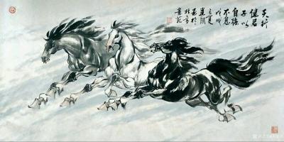 刘建国日记-近作《春风得意马蹄急》《草原漫步》《与你同行》《天行健君子以自强不息》，四尺68【图6】