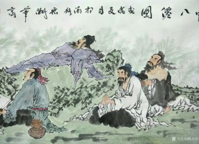 陈宏洲收藏-《饮中八仙图》国画人物画，江苏黄耀振书家雅正，拖的太久见谅【图6】