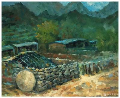 张健日记-以前的油画写生没有几幅了，这是留在库房里的一幅，这是2010年我自己去北镇农村写【图1】