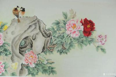 韩梅日记-四尺整张工笔画牡丹系列《国色添香》，请欣赏【图3】