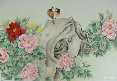 韩梅日记-四尺整张工笔画牡丹系列《国色添香》，请欣赏【图4】