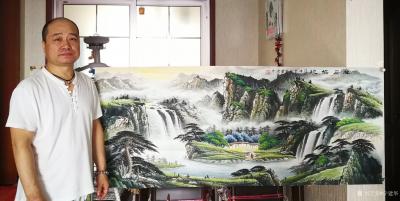 宁建华日记-小六尺《祥居福地》，国画彩墨山水画，献给老师们欣赏指导一下[握手]【图1】