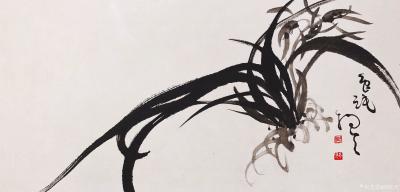 周牧天日记-周牧天国画兰花，36幅【图7】