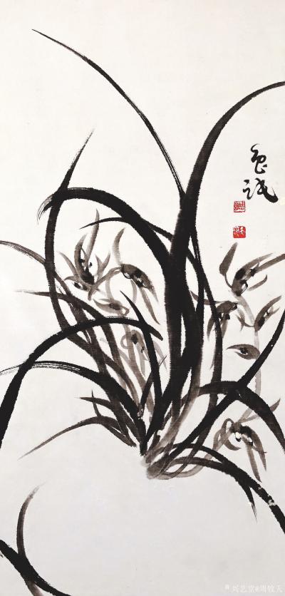 周牧天日记-周牧天国画兰花，36幅【图8】