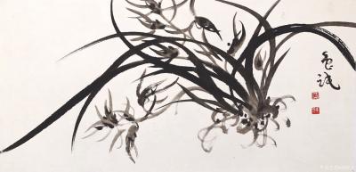 周牧天日记-周牧天国画兰花，36幅【图9】