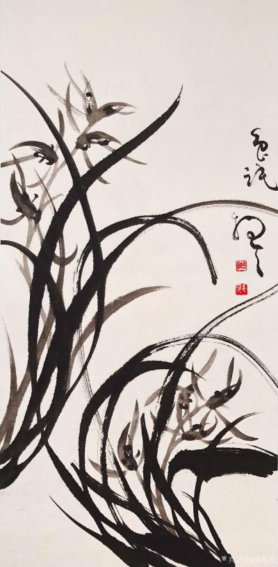 周牧天日记-周牧天国画兰花，36幅【图10】