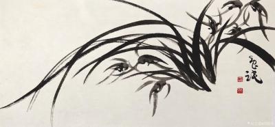 周牧天日记-周牧天国画兰花，36幅【图11】