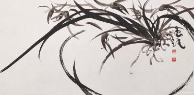 周牧天日记-周牧天国画兰花，36幅【图22】