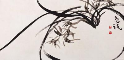 周牧天日记-周牧天国画兰花，36幅【图24】