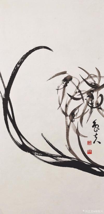 周牧天日记-周牧天国画兰花，36幅【图26】