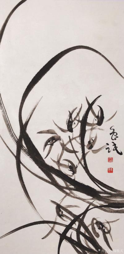 周牧天日记-周牧天国画兰花，36幅【图28】