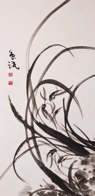 周牧天日记-周牧天国画兰花，36幅【图31】