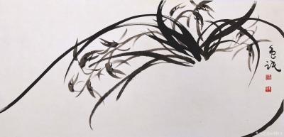 周牧天日记-周牧天国画兰花，36幅【图36】