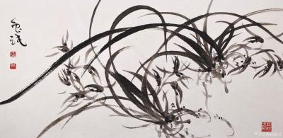 周牧天日记-周牧天国画兰花，36幅【图37】