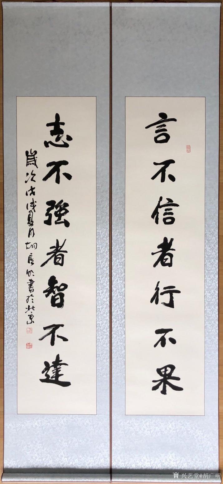 胡广明书法作品《对联作品》【图3】