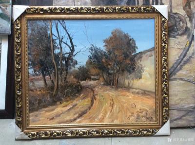 宋德发日记-水粉画荒野雪景作品一组，已经按客户要求装裱好准备发货【图4】