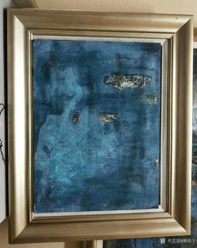 刘晓宁荣誉-我创作的第一张和第二张岩彩画，当代艺术，你不用看懂，有人懂就行了。
毕业了，短【图1】