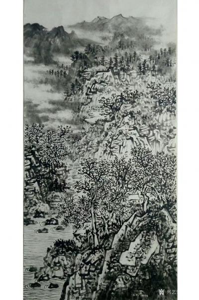 杨振华日记-《夏日炎炎，画瀑解暑》
《青山霁后云犹在，画出西南四五峰》
国画水墨山水画新【图2】