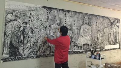 马培童日记-39石窟探访，原始记忆。
  龙门石窟奉先寺，从遥远的历史长河中走来、又从千年【图2】