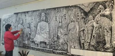 马培童日记-39石窟探访，原始记忆。
  龙门石窟奉先寺，从遥远的历史长河中走来、又从千年【图3】