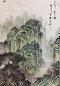 艺术品图片：艺术家刘传军国画作品名称《绿水青山气象新》议价