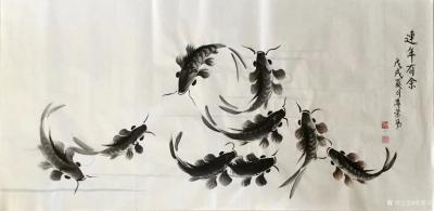 李尊荣日记-新作《龙行天下》《连年有余》春江水暖鱼腾跃，和风东来送吉祥！先分享给大家，祝大家【图1】