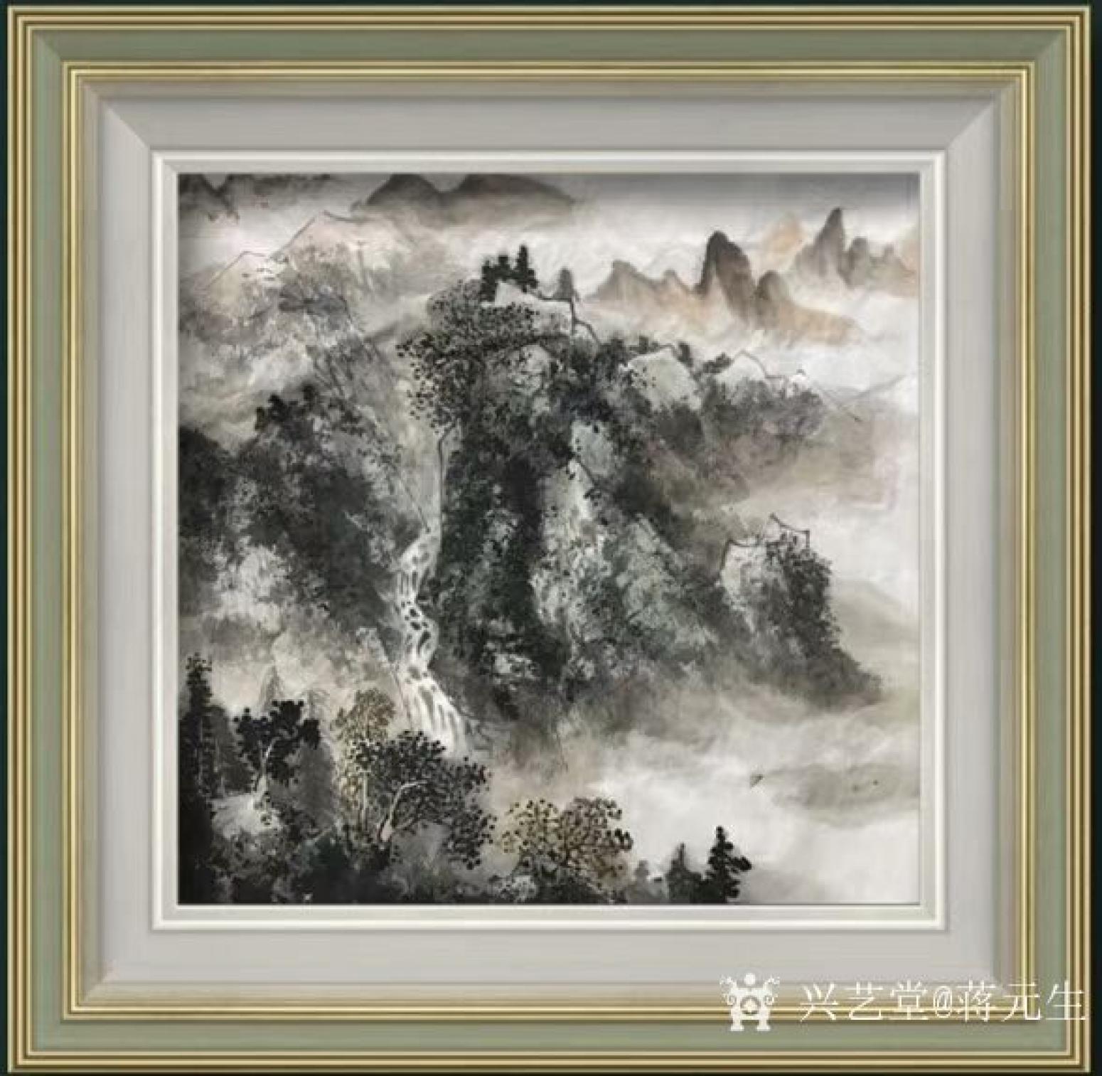 蒋元生国画作品《清泉出山涧》【图0】