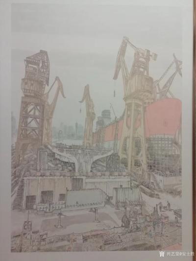 安士胜收藏-大潮起珠江——庆祝改革开放四十周年全国美术作品展，好友张宇老师作品《筑梦》光荣入【图4】