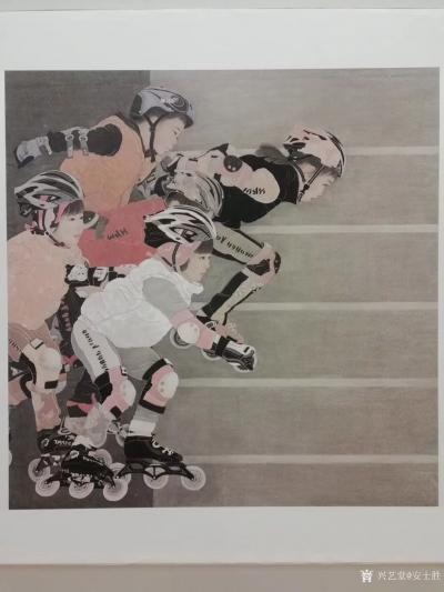 安士胜收藏-大潮起珠江——庆祝改革开放四十周年全国美术作品展，好友张宇老师作品《筑梦》光荣入【图7】