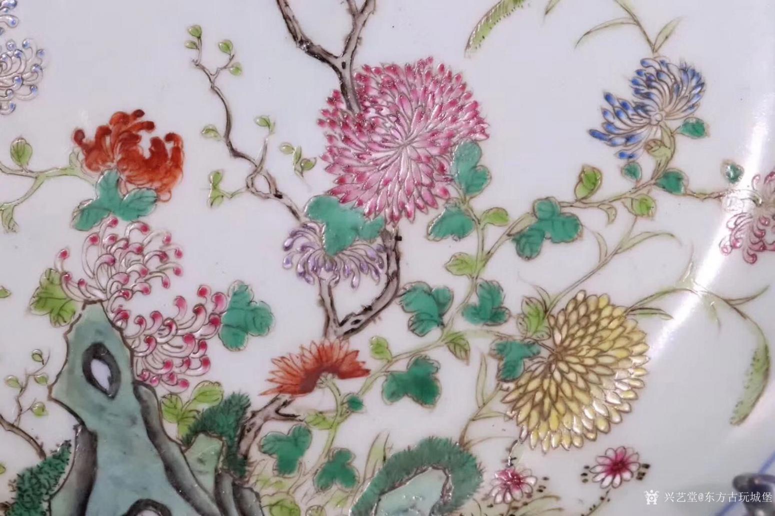 东方古玩城堡文玩杂项作品《清宣统.粉彩花鸟纹盘》【图1】