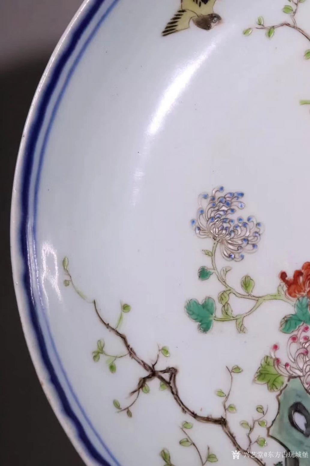 东方古玩城堡文玩杂项作品《清宣统.粉彩花鸟纹盘》【图4】