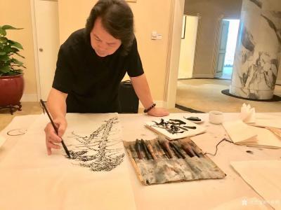 叶仲桥日记-《大美星湖》规格200*90cm,国画山水画，这两天就画了这张。【图4】