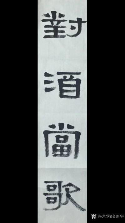 金新宇日记-《对酒当歌》《闻香下马》《金汁玉液》，晨起撸三幅字，祝各位每天好心情！【图1】
