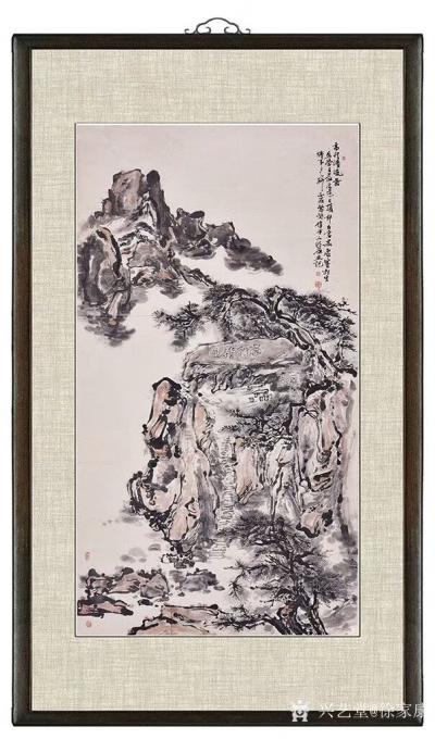 徐家康日记-一直不太敢画大写意山水，此幅六尺整纸画完后，心中也不甚有底。没成想得到乐泉老师鼓【图1】