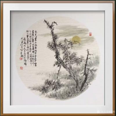 郎祎日记-国画山水画小品《塞北幽居》尺寸60*60cm，“中国传统的留白还是重中之重也，许【图1】