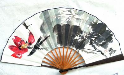 甘庆琼日记-国画花鸟扇面作品一组，请欣赏【图2】