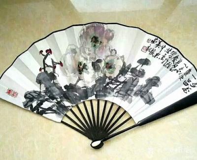 甘庆琼日记-国画花鸟扇面作品一组，请欣赏【图5】