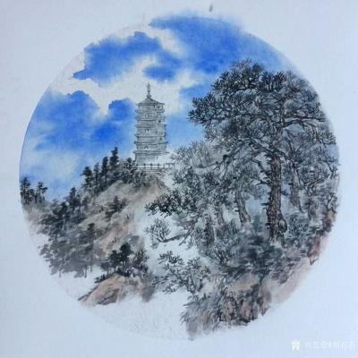 刘石夫日记-山水画小品欣赏
立秋
玫瑰物语
热气镀身，空气沉闷
从午后开始
我先是【图2】