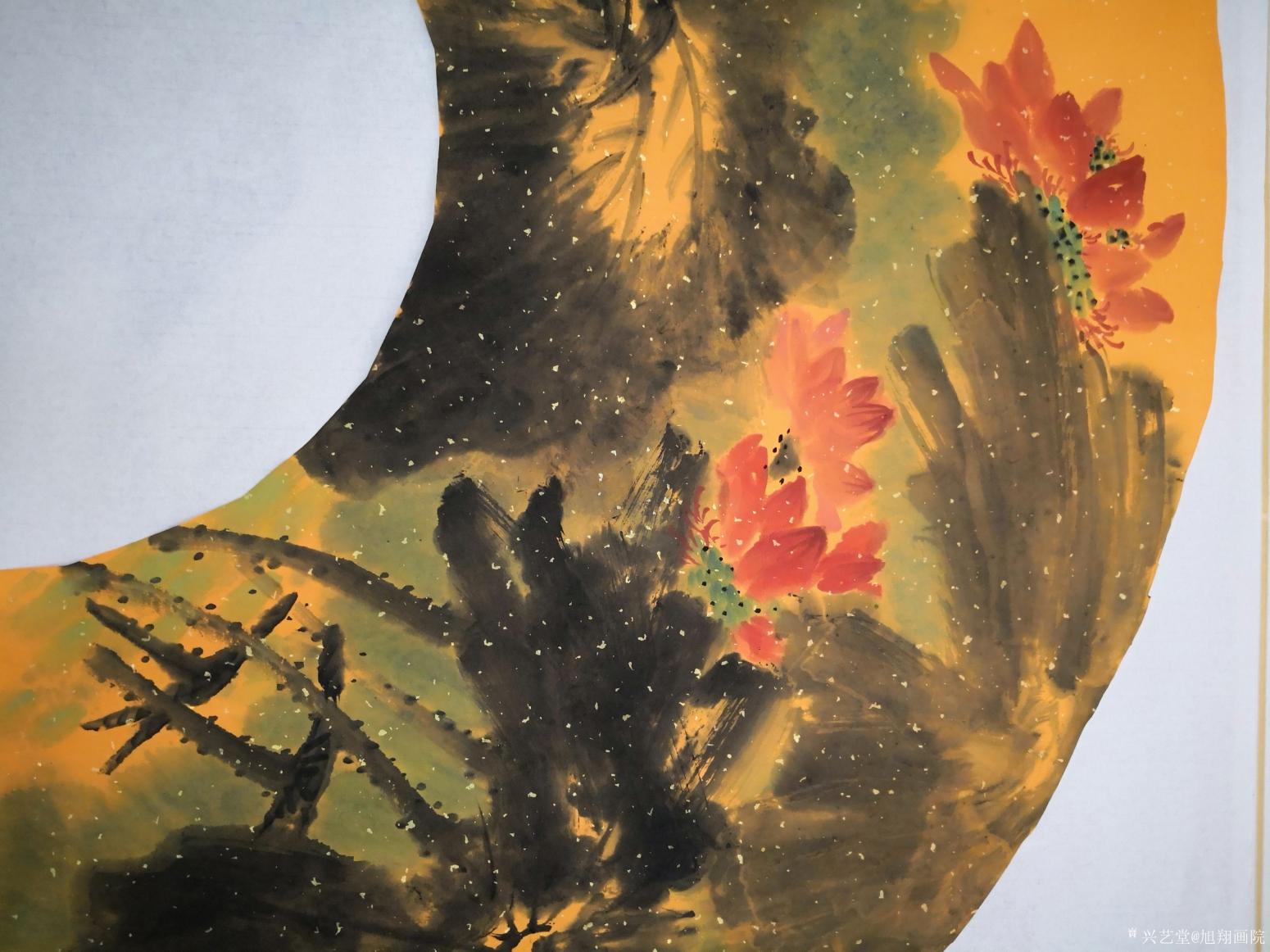 旭翔画院国画作品《荷塘清趣》【图1】