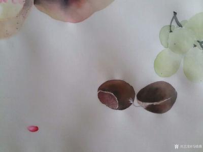 马晓薇日记-笔底明珠无处卖，闲抛闲掷野藤中。工笔静物写生画《石榴》组合【图3】