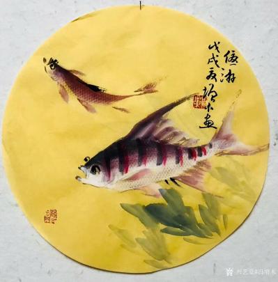 冯增木日记-加白粉画鱼，虽有粉子气，但试验一下未尝不可！《金玉满堂》《嬉戏》《风波传情》《鱼【图2】