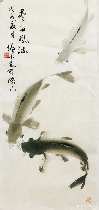 冯增木日记-加白粉画鱼，虽有粉子气，但试验一下未尝不可！《金玉满堂》《嬉戏》《风波传情》《鱼【图8】