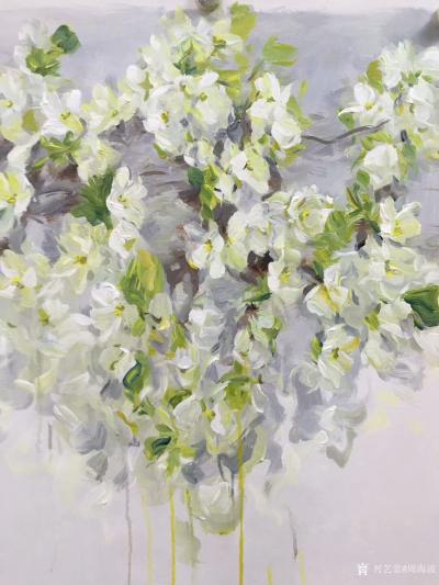 周海波日记-现代油画风《苹果花开》，请欣赏，欢迎订制【图3】