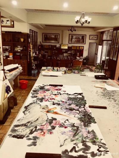 叶仲桥日记-昨天今天为五邑地区叶氏宗亲贫困学子捐画拍卖筹款活动！广东省书法院办公室主任，中国【图1】