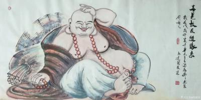 尚建国日记-《喜见故交随缘来》这尊大自在弥勒佛宜住客厅。
  这尊大自在弥勒佛身居客厅，喜【图1】