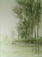 艺术家陈刚日记:《江南曲》《夏日》，国画新作。
立秋过后还是感觉夏日炎炎，【图2】