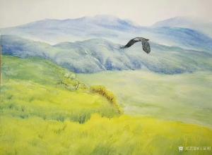 艺术品图片：艺术家王征明国画作品名称《孤鹰》议价